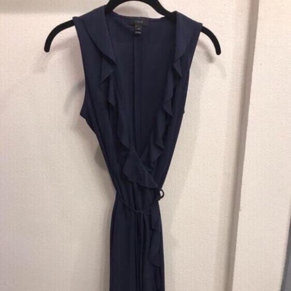 Navy J. Crew Wrap Dress, Size XS